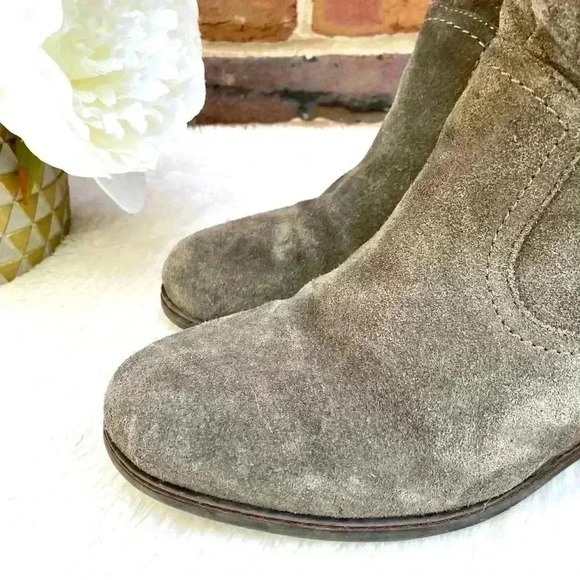 Bjorndal Brown Solar Suede Knit Upper Wedge Heeled Zip Slouchy Boots Size 9.5 - Picture 8 of 16